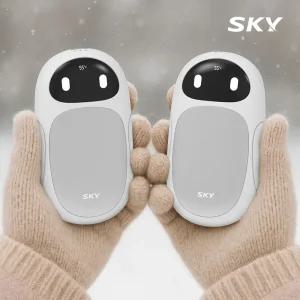 [2025신제품] 스카이 로보 2in1 충전식 손난로 전자 핫팩 C타입 HWR