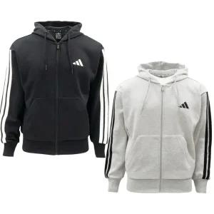 아디다스 3S 기모 후드 집업 자켓 가슴둘레 90-120cm이상(4XL) 빅사이즈 포함 겨울 운동 바람막이 플리스