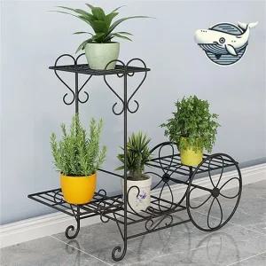세련된 철제 화분선반 실용적 식물 진열대 공간 철제선반 진열 인테리어효과 블랙