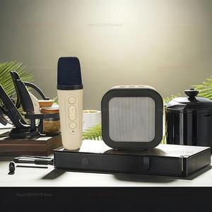 K12 블루투스 스피커  홈 오디오 성인 패밀리형 노래 및 파티를 마이크가있는 휴대용 무선 기계