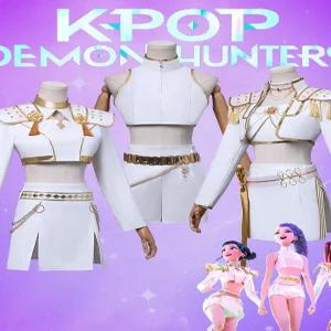 라이프라이즈 케이팝 데몬스 루미 조이 미라 행사 축제 할로윈 코스프레 의상 아동용 화이트