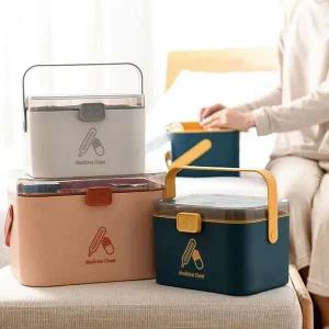 가정용 와이드 구급상자 구급함 휴대용약통 (대형) 약정리함