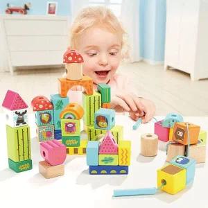 두뇌발달 완구 블록 실궤기 가베완구 블럭놀이 다리미비즈놀이