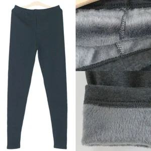 [하프클럽/원피스토리]밍크털기모 무지레깅스 겨울보온융 밴딩팬츠 내복내의 방한바지