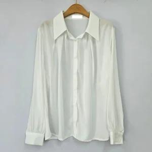 빅사이즈 509 릴렉스카라단추블라우스 DIRT812