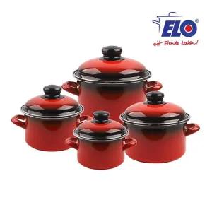 [NS홈쇼핑]ELO 빨강법랑 깊은형 4종 세트 / 인덕션냄비 / 법랑[35503652]