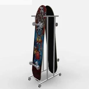 스케이트보드 이동식 철제 거치대 서핑보드 정리대 스탠드