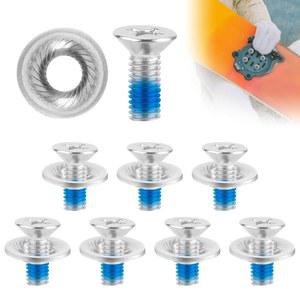 8pcs 스노보드 바인딩 나사 세트, 및 스키 교체 세트 마운팅 아웃도어 스포츠용 스노우 웨이크보드