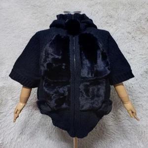 오즈세컨O2ND 렉스퍼 정품 여자 겨울용 여성 후드반팔니트자켓85