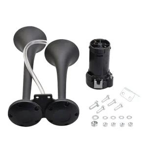 12V 스마트차 에어혼 듀얼 트럼펫 스테인리스 스틸 저음 고음 트럭 바이크 오토바이용용 - 스피커
