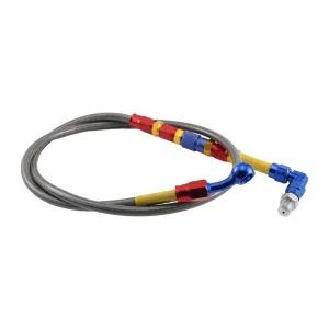 바이크 오토바이 브레이크 클러치 오일 호스 유연한 회전 확장 커넥터 편조 스틸 튜브 파이프 라인 도구