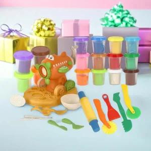 캐스B 클레이 소꿉놀이 3종세트 컬러 도우 점토 국수 만들기 클레이도구 미술놀이 유아