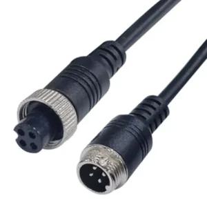 4핀 M12 항공케이블 후방카메라 배선 1M 영상전송선