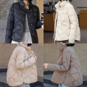 2500 흰 오리털 여성경량패딩 여성 패딩 환절기 보노코트 겨울점퍼 숏패딩 의류 잠바 코트 패딩 경량