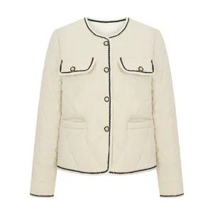 [롯데백화점]티뷰 트위드 바이어스 퀼팅 패딩_V5D-CPD003