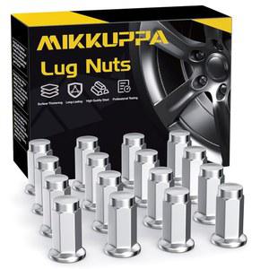 미쿠파 10x1.25 러그 너트 - 16팩 크롬 플랫 시트 ATV 및 UTV 14mm 헥스 혼다 호환 스즈키 북극 고양이 KTM 야마하 캔 암 폴라리스 커맨더 림 교체