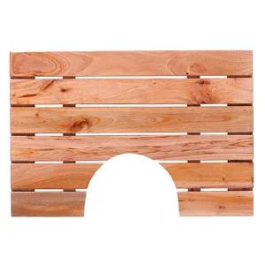 마호가니 원목발판 홈자 / 화장실 베란다 현관 욕실발판 발매트