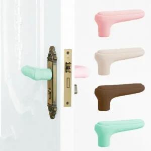 폼폼 실리콘 일자형 손잡이커버 1P 2P 정전기방지 방문커버 방문손잡이커버 문고리커버 현관손잡이커버