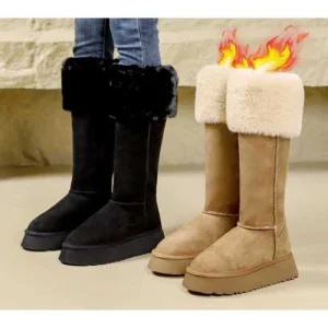 양털 롱부츠 검정 양털롱부츠 핏플랍 스웨이드 니하이