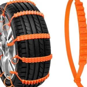 스노우타이 겨울용 미끄럼 방지 체인 눈길 대처용 충격 흡수 장마용 10p 공기주입