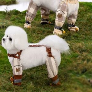 강아지일체형신발 강아지장화 논오프 레인 양말 부츠
