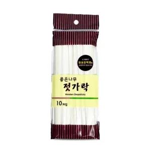 개별종이포장 나무젓가락(10p) 일회용 나무젓가락 위생나무젓가락 업소용젓가락 일회용수저