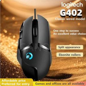 매우 편안하고 멋진 디자인의 마우스 패드가 포함된 로지텍 G402 마우스로 게임을 즐길 수 있으며 실용적인 세트입니다.