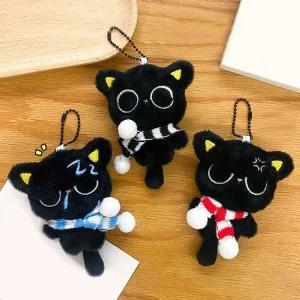 블랙 야옹이 인형키링 3종 / 목도리맨 검은 고양이 네로 백참 인형뽑기 검정