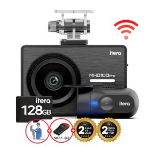 무료장착(128G)FHD/HD 와이파이 2채널 블랙박스 교체 추천 아이테라 MHD100 무상AS 2년