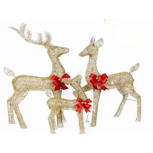 대형 루돌프 트리 크리스마스 빛나는사슴 플러그인 조명 분위기 사슴2마리 장식