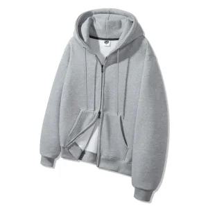 [기모] 앨빈클로 무지 레귤러핏 투웨이 기모 후드집업 AZH673 (4 COLOR)