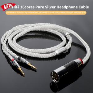 16코어 순은 듀얼 3.5mm 헤드폰 케이블 4PIN XLR 업그레이드 케이블 하이파이맨 아리아 HE1000se HE6se HE4