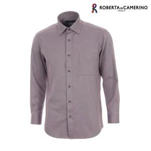 [Roberta di Camerino]TR 혼방 기모 핑크 일반핏 긴소매 셔츠 RP4-208-4