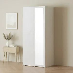 아씨방가구 마일 터치 싱글 수납 전신거울 옷장 800