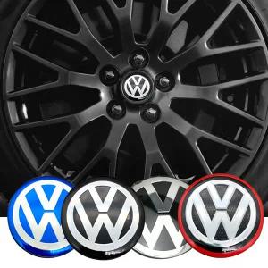 자동차휠캡 56-120mm 자동차 휠 센터 허브 캡 스티커 액세서리 폭스바겐 VW GTI R라인 R 폴로 골프 MK8 투