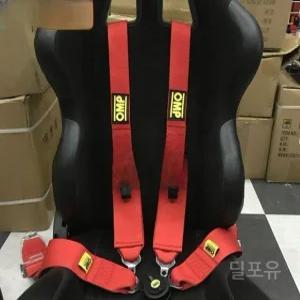 OMP 자동차 개조 안전벨트 3인치 4점식 5점식 레이싱 시트 범용 블랙 메탈 퀵 릴리스