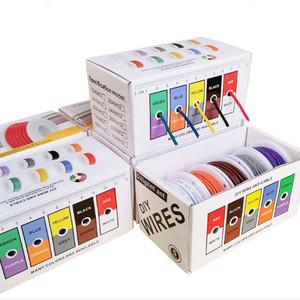 울트라 소프트 실리콘 와이어 키트, 전기 주석 도금 구리 연선 케이블, 5 색, 30, 28, 26, 24, 22, 20, 18,