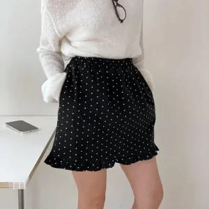 여자 러블리 잔도트 프릴 A라인 포켓 미니스커트