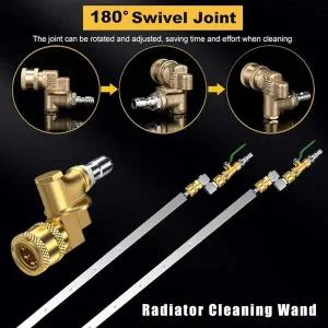 24 압력 라디에이터 청소 완드 자동차 라디에이터 청소 완드 4500 PSI 자동차 라디에이터 콘덴서용