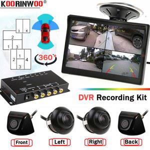 룸미러 블랙박스 Koorinwoo DVR 자동차 모니터 360 녹화 카메라 사이드 미러 전방 후방 카메라 주차 스폿 블라인 감지기
