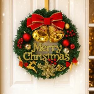 TLB 크리스마스 더블종 미니 리스 가랜드 벽장식 꾸미기