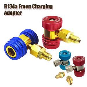 R134A 어댑터 커플러 퀵 가스 Ac 커넥터 키트 충전 도구 피팅 자동차 에어컨 134A 호스 Hvac