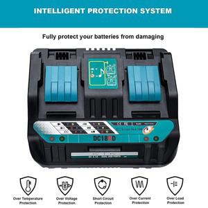 USB 포트가 있는 이중 충전 배터리 충전기 마키타 호환 14.4V 18V BL1830 Bl1430 DC18RC 미국 EU 영국 AU