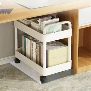 북카트 정리함 간이 책상밑 북트롤리 책꽃이 수납 화이트