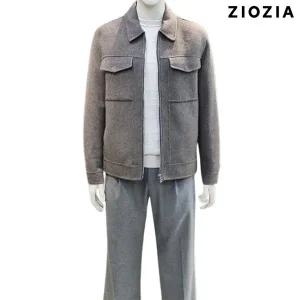 [리버스지오지아](하남점)캐시미어 블렌드 핸드메이드 트러커 ADF4JJ1801_BE