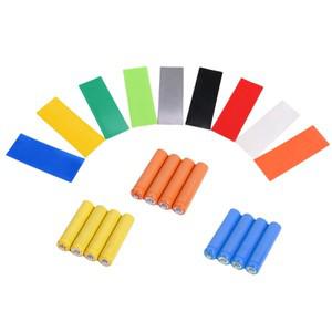 열수축 튜브 절연 다색 배터리 스킨 PVC 필름 테이프 보호대 커버 파이프  18650 슬리브  20 개  50 100 개