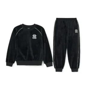 MLB키즈트레이닝세트 GQC 7FS2B0146-50BKS 베이직 여아 벨벳 맨투맨 세트 뉴욕양키스