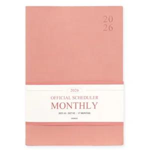 (핑크무스) 인디고 다이어리 2026 오피셜 빅 먼슬리 스케줄러 (날짜형 A4 월간) 업무용 /2026년/플래너