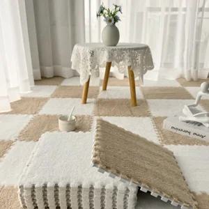 조립식 털 퍼즐러그 30x30cm 4색상 층간소음방지 바닥매트 거실 인테리어 카페트