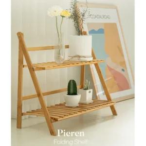 인테리어 우드선반 화분받침대 정리대 앵글 랙 접이식 조립선반 원목수납선반 원목 렉